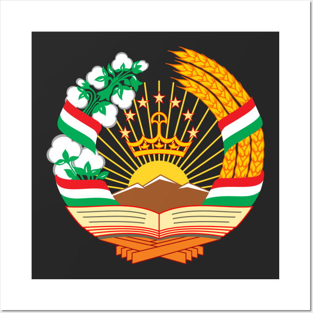 Emblem of Tajikistan Wall Art by Flags of the World